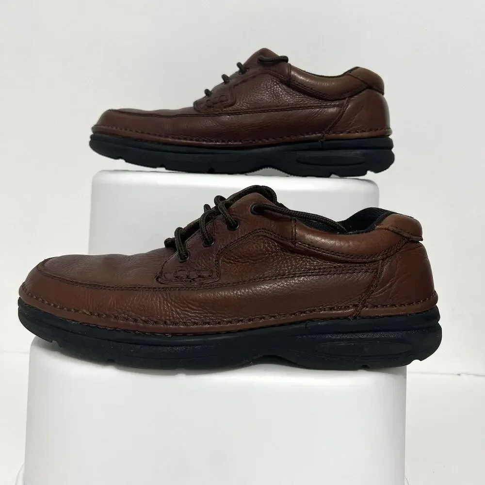 Nunn Bush Cameron Moc Toe Oxford Shoes Size 11.5W Lightweight Brown